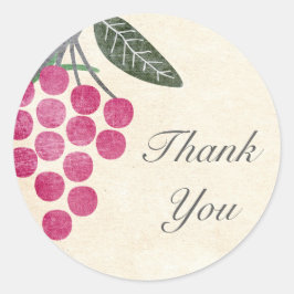 Uvas rusas Gracias Pegatinas