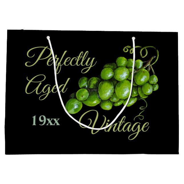 Uvas verdes Bolsa de regalo grande (Reverso)