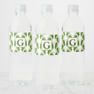 Uvas verdes Etiquetas de botellas de agua