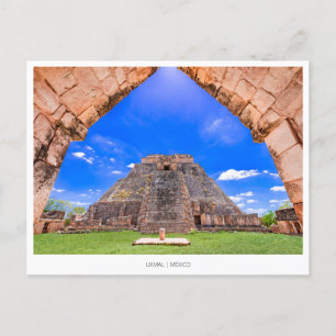 Uxmal maya México, Tarjeta Postal de Vacaciones