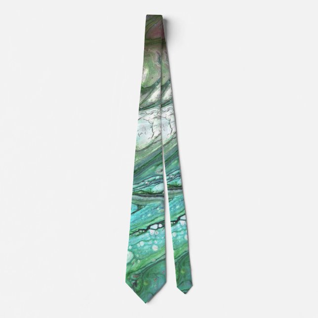 Uy Oh 2 Corbata Verde Abstracta Genial (Anverso)
