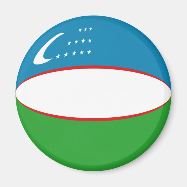 Uzbekistán combate el imán de la bandera (Frente)