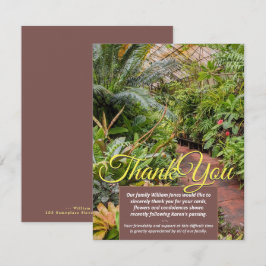 V1 Plantas Tropicales Tarjeta de agradecimiento