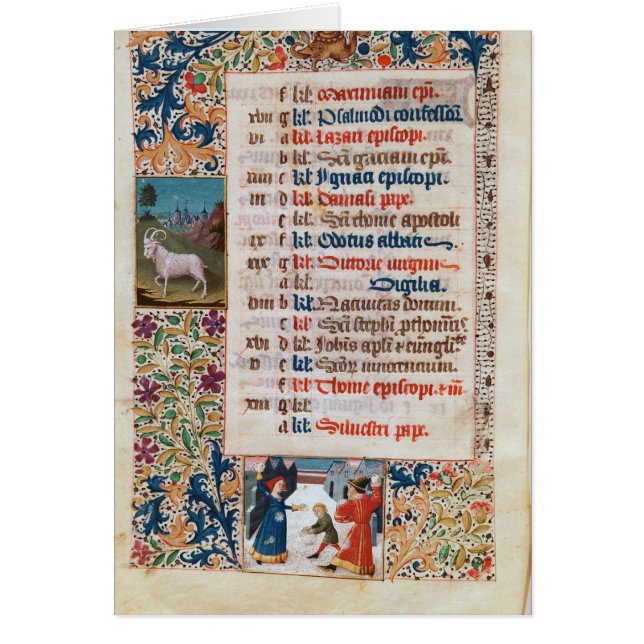 V.25-3 Fol.12v el mes de diciembre (Frente)