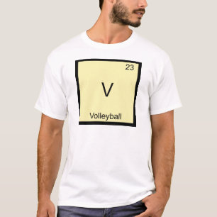 V - Camiseta divertida con símbolo del elemento de