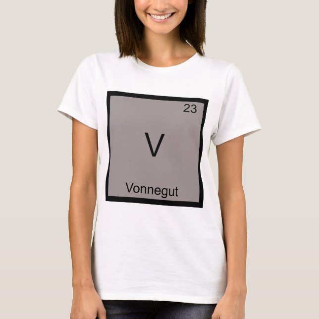 V - Camiseta divertida del símbolo del elemento de (Anverso)