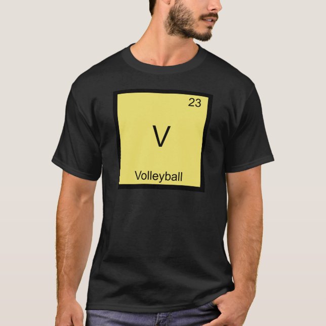V - Camiseta divertida del símbolo del elemento de (Anverso)