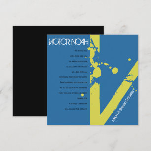 V Colección inicial Bar Bat Mitzvah Invitación