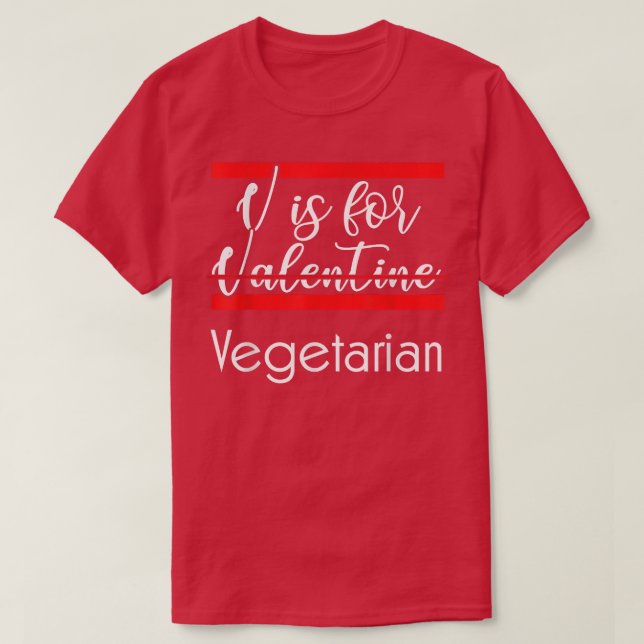 V Es Para Camiseta Vegetariana (Diseño del anverso)