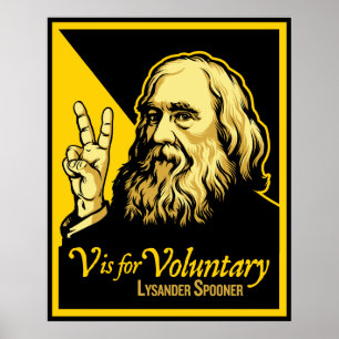 V es para la impresión voluntaria de Lysander Spoo