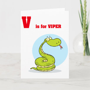 V es para tarjetas de felicitación viper