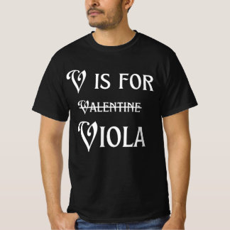 V es para Valentine Viola - camiseta masculina