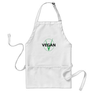 v está para el delantal del vegano para los