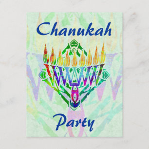 V invitaciones del fiesta de Menorah Chanukah