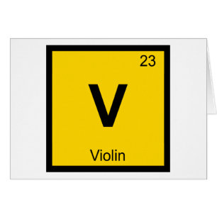 V - Música de violín Símbolo de la tabla periódica
