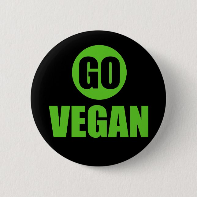 Va el botón del Pin de la insignia del vegano (Anverso)
