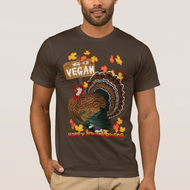 ¡Va el vegano! Camisetas de la acción de gracias (Anverso)