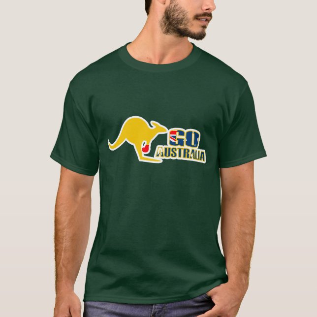 Va la camiseta gráfica del canguro del boxeo de (Anverso)