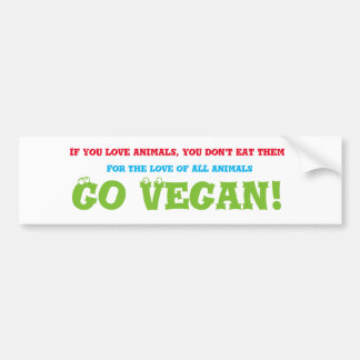 Va la pegatina para el parachoques del vegano