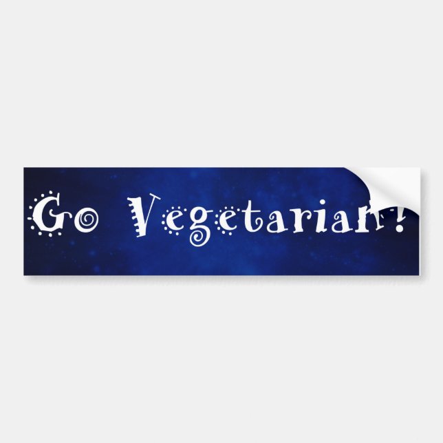 Va la pegatina para el parachoques vegetariana (Frente)