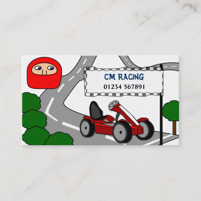 Va la tarjeta de visita de Karting (Anverso)