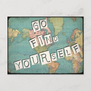 Va se encuentra la postal del mapa del vintage