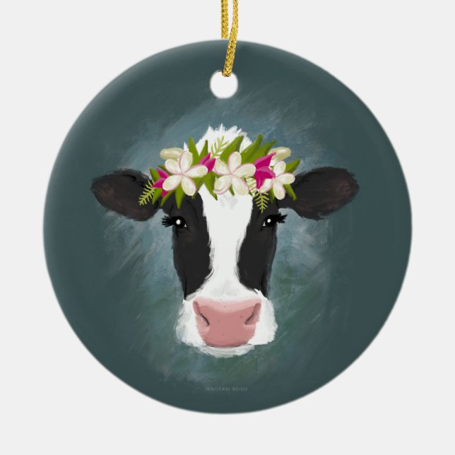 Vaca Aloha - Ornamento (Frente)