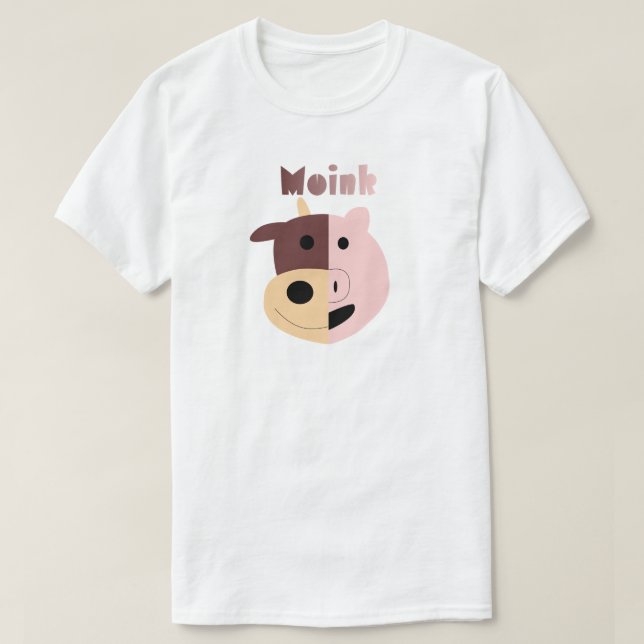 Vaca + Camiseta de los mes del cerdo = de Moink (Diseño del anverso)