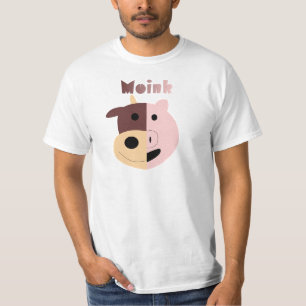 Vaca + Camiseta para hombre del cerdo = de Moink
