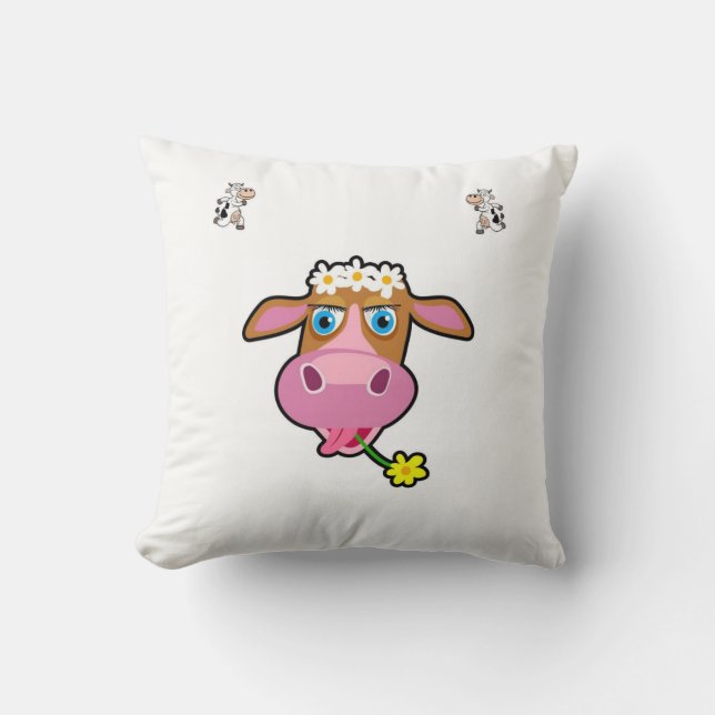 Vaca Cojín decorativo (Anverso)