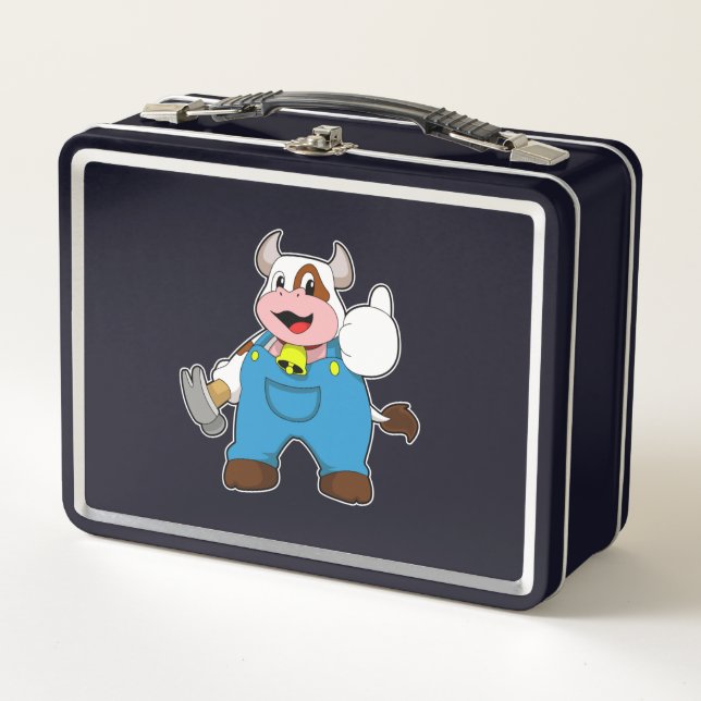 Vaca como artesano con martillo (Anverso)