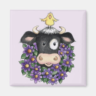 Vaca con corona - imán