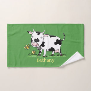 Vaca corta en ilustracion personalizado de campo v