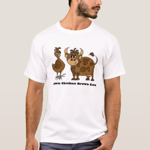 Vaca de Brown del pollo de Brown - camiseta