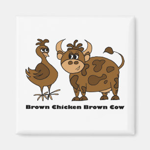 Vaca de Brown del pollo de Brown - imán