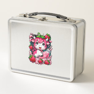 Vaca de fresa Kawaii Anime Fresa Leche