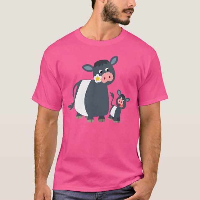Vaca de Galloway y camiseta ceñidas dibujo animado (Anverso)