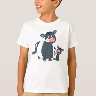 Vaca de Galloway y camiseta ceñidas dibujo animado
