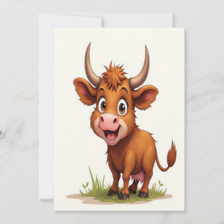 Vaca de las Tierras Altas Feliz Navidad Fiesta