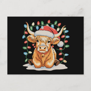 Vaca de las Tierras Altas Santa Navidad Xmas Fiest