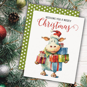 Vaca de Navidad con juego de palabras