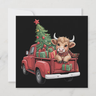 Vaca de Navidad Vaca de las Tierras Altas en la gr