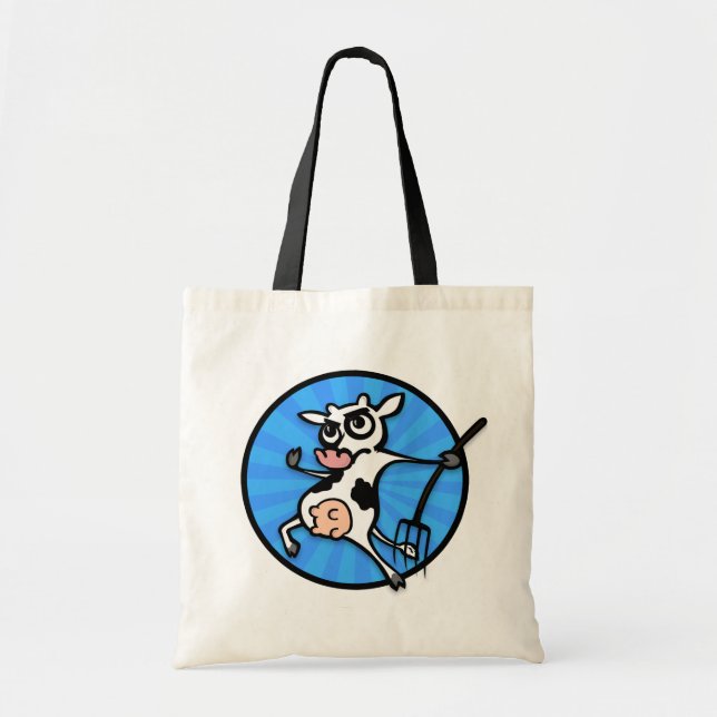VACA DE PERSONALIZADO DIVERTIDA CON BOLSA DE HERRA (Frente)