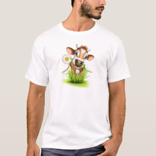 Vaca del jersey en hierba