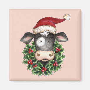 Vaca del navidad - imán