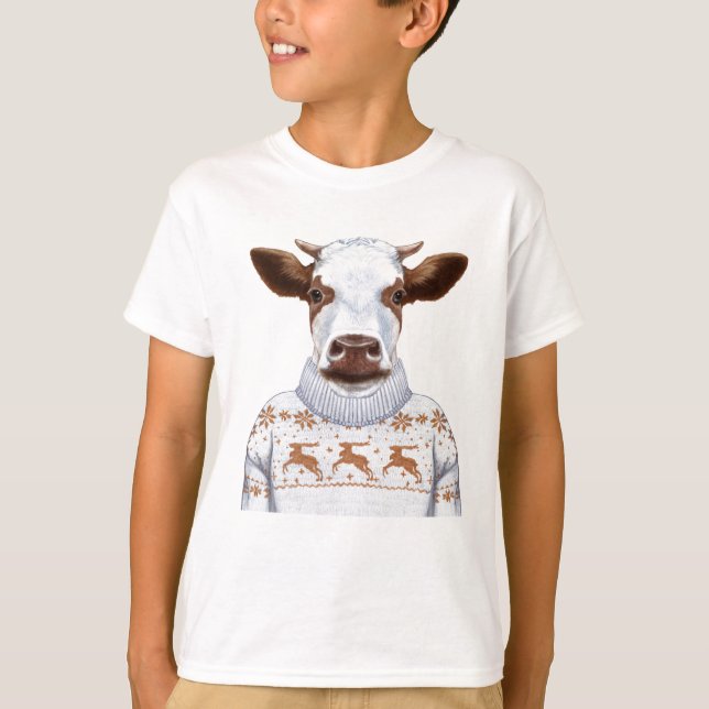 Vaca del suéter del navidad (Anverso)