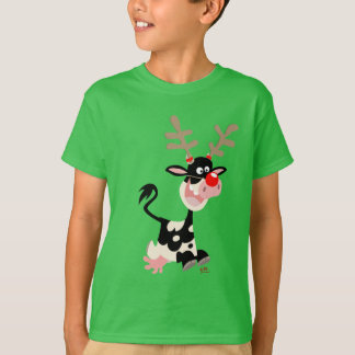 Vaca disfrazada de camiseta para niños renos