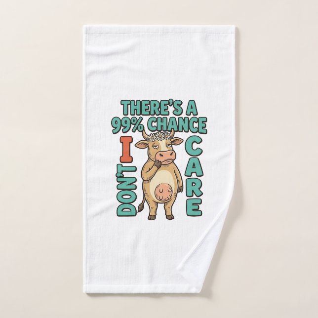 Vaca Divertida 99% De Probabilidad No Me Importa G (Toalla de mano)