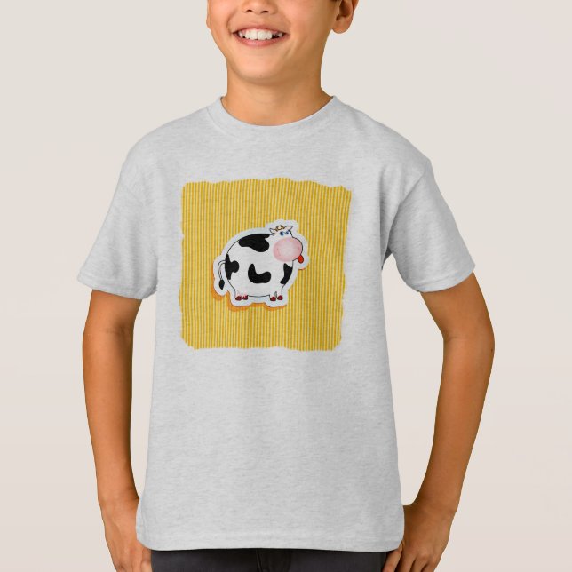 Vaca divertida, camiseta (Anverso)