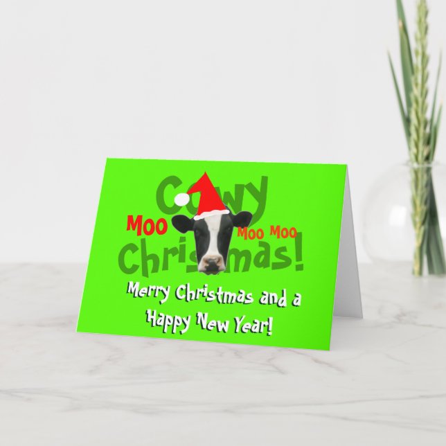 Vaca divertida de Santa del navidad de Cowy (Anverso)